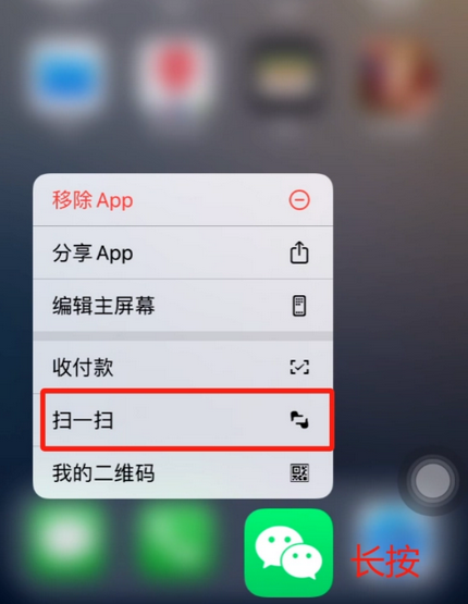 呼伦贝尔苹果手机维修分享iPhone 15如何快速打开扫一扫 