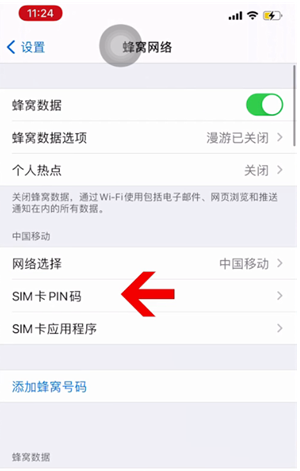 呼伦贝尔苹果14维修网分享如何给iPhone14的SIM卡设置密码 