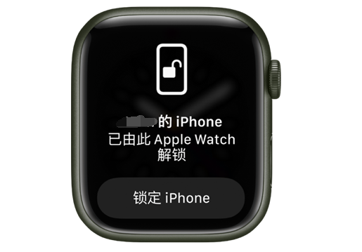 呼伦贝尔苹果手机维修分享用 AppleWatch 解锁配备面容 ID 的 iPhone方法 