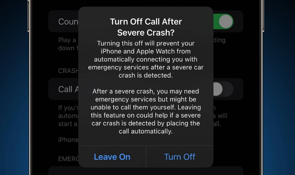 呼伦贝尔苹果14维修分享 iPhone 14 和 Apple Watch 上关闭崩溃检测 